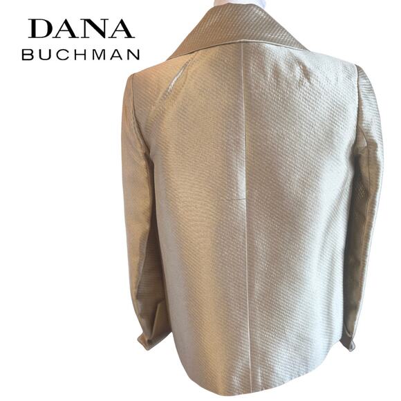 Dana Buchman 2 Piece Gold Textured Blazer & Matching Trousers Lined 6 VGC - Picture 5 of 9